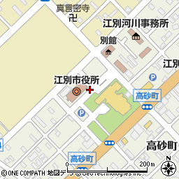 江別市役所総務部　契約管財課周辺の地図