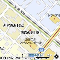 ファミリーマート札幌西宮の沢１条店周辺の地図