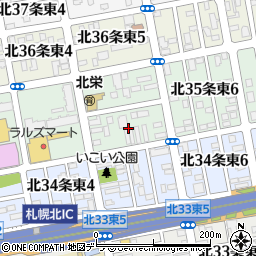 北海道札幌市東区北３５条東5丁目1周辺の地図