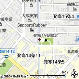 発寒１５条緑地トイレ周辺の地図