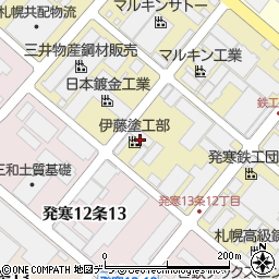 株式会社伊藤塗工部　発寒工場周辺の地図