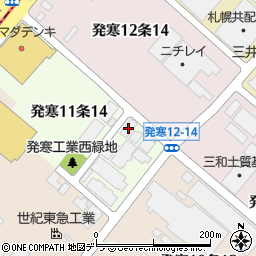 米沢印刷紙業株式会社　札幌支店周辺の地図