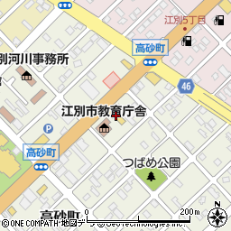 北海道三菱江別店周辺の地図