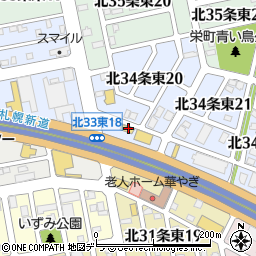 ローソン札幌北３４東二十丁目店周辺の地図