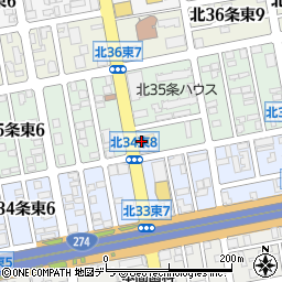 魚べい 北35条店周辺の地図