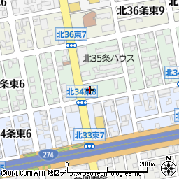 魚べい北３５条店周辺の地図