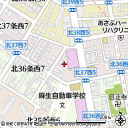 北海道札幌市北区北３７条西周辺の地図
