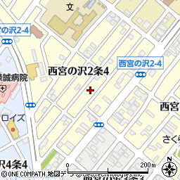 北海道札幌市手稲区西宮の沢２条4丁目周辺の地図