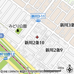 北海道札幌市北区新川２条10丁目周辺の地図