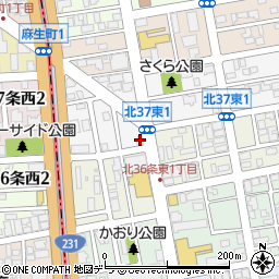 日昇レンタル株式会社　札幌営業所周辺の地図