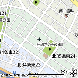 北海道札幌市東区北３５条東周辺の地図