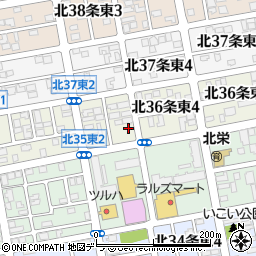 Ｄパーキング北３６条東３丁目第１周辺の地図