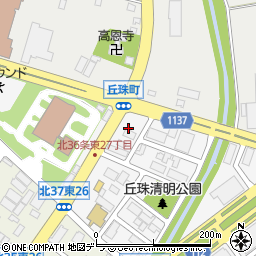 ローソン札幌北３７条東店周辺の地図