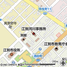 江別河川事務所周辺の地図