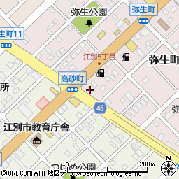 からやま江別弥生町店周辺の地図