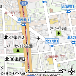 リパーク札幌北３７東１駐車場周辺の地図