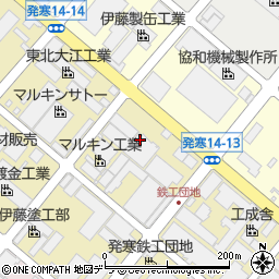 北海道不二サッシ株式会社　本社工場周辺の地図