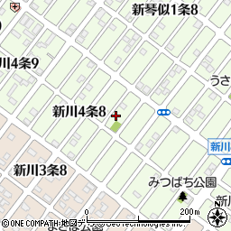 北海道札幌市北区新川４条8丁目11-6周辺の地図