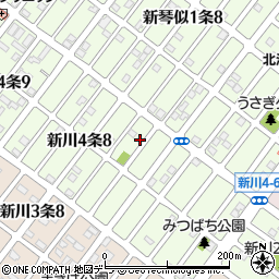 北海道札幌市北区新川４条8丁目11-19周辺の地図