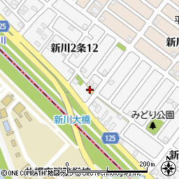 セブンイレブン札幌新川インター店周辺の地図