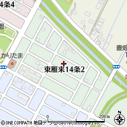 北海道札幌市東区東雁来１４条周辺の地図