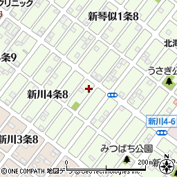 北海道札幌市北区新川４条8丁目11-18周辺の地図
