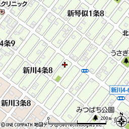 北海道札幌市北区新川４条8丁目11-11周辺の地図