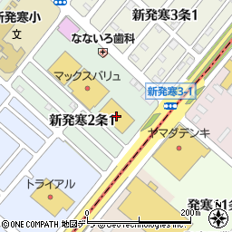 ダイソークロスモール新発寒店周辺の地図