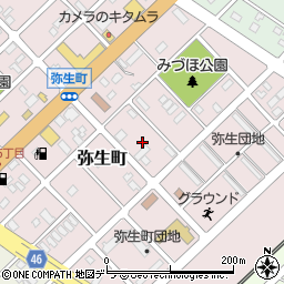 北海道江別市弥生町25周辺の地図