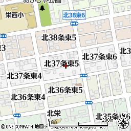 北海道札幌市東区北３７条東5丁目周辺の地図