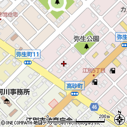 北海道江別市弥生町12周辺の地図