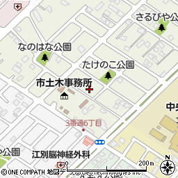 北海道江別市元江別本町18-11周辺の地図