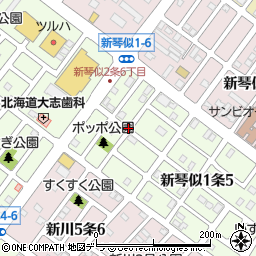 北海道札幌市北区新琴似１条6丁目周辺の地図