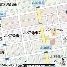 北海道札幌市東区北３７条東7丁目周辺の地図