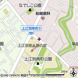 上江別郵便局周辺の地図