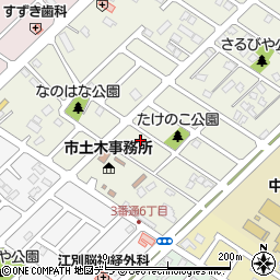 北海道江別市元江別本町18-4周辺の地図
