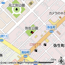弥生公園トイレ周辺の地図