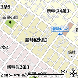 北海道札幌市北区新琴似３条3丁目周辺の地図