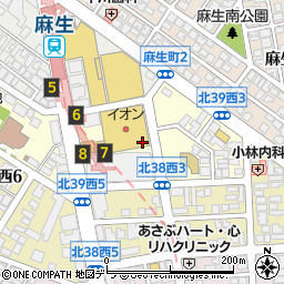 北海道札幌市北区北３９条西周辺の地図
