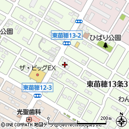 北海道札幌市東区東苗穂１３条周辺の地図
