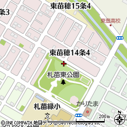 札苗東公園トイレ周辺の地図