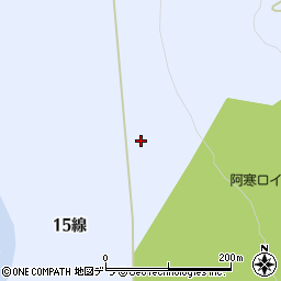 釧路阿寒自転車道周辺の地図