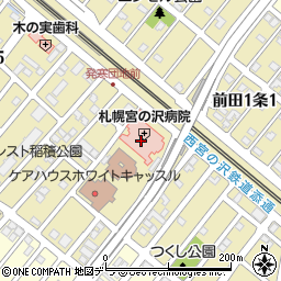 札幌宮の沢病院周辺の地図