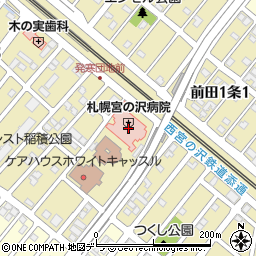 札幌宮の沢病院周辺の地図