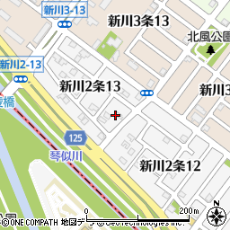 北海道札幌市北区新川２条13丁目6周辺の地図