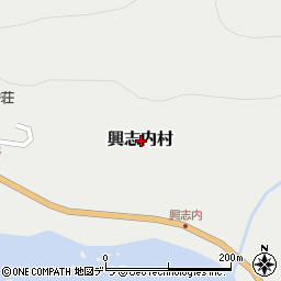 北海道古宇郡泊村興志内村周辺の地図