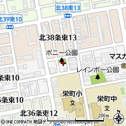 北海道札幌市東区北３７条東13丁目周辺の地図