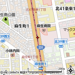 国道２３１号線周辺の地図