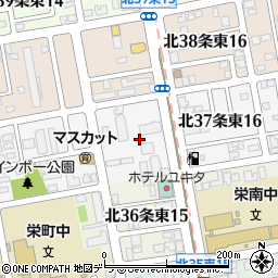 北海道札幌市東区北３７条東15丁目周辺の地図