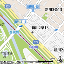 北海道札幌市北区新川２条13丁目周辺の地図